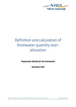 Definition and calculation of freshwater quantity over allocation cover