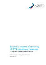 Economic impacts of removing NZ ETS transitional measures cover
