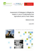 cover for assessment of strategies to mitigate the impact or loss o contaminants from agricultural land to fresh waters