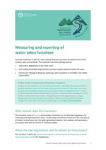 FS07 Measuring and reporting of water takes factsheet cover