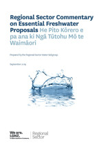 regional sector commentary on essential freshwater proposals cover web